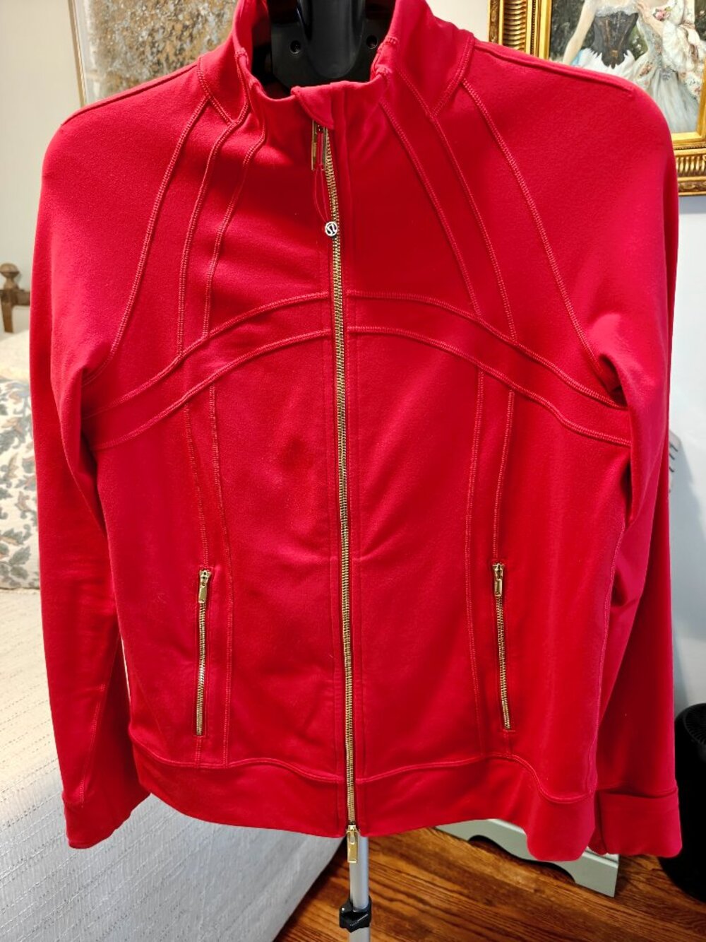 Lululemon Oxford Red/Gold Define Track Jacket Luon